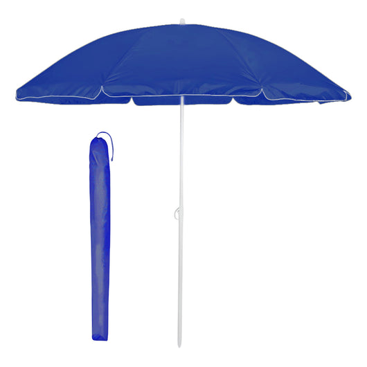 Marvin Ombrellone da Spiaggia FLEXY Inclinabile con Borsa Portatile 200 cm e Palo in Alluminio Telo in Tessuto Polie Blu