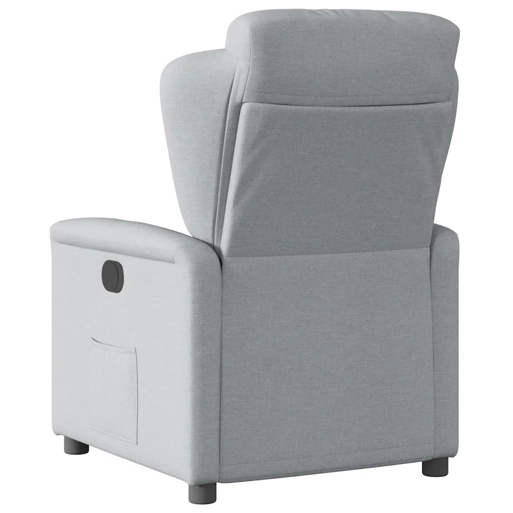 Divano Sedia-Poltrona Reclinabile in Tessuto Grigio Chiaro 885930