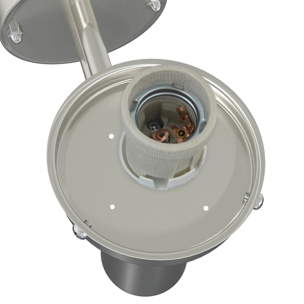 Lampade da parete 2 pezzi Acciaio Inossidabile Argento IP44