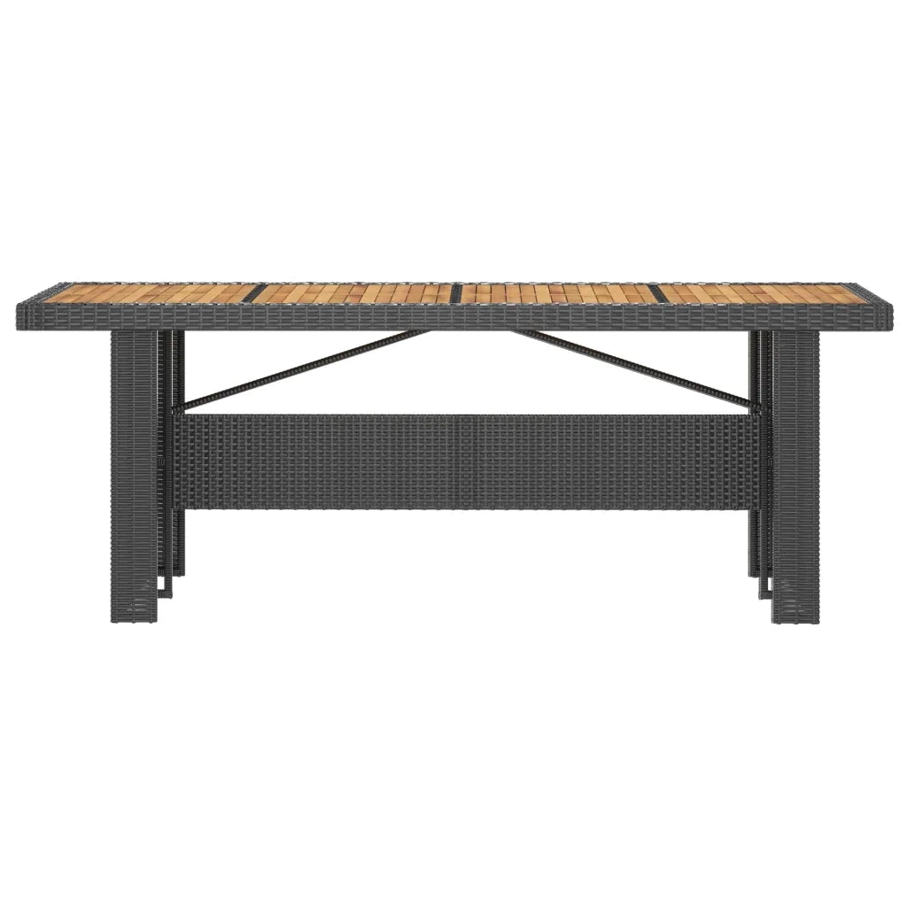 Set da Pranzo da Giardino 7 pz con Cuscini in Polyrattan Nero cod mxl 48715