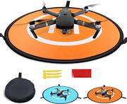 Piazzola di atterraggio per drone - universale impermeabile - adatto per diversi modelli di drone - 55 cm - giallo/arancio - doppio lato