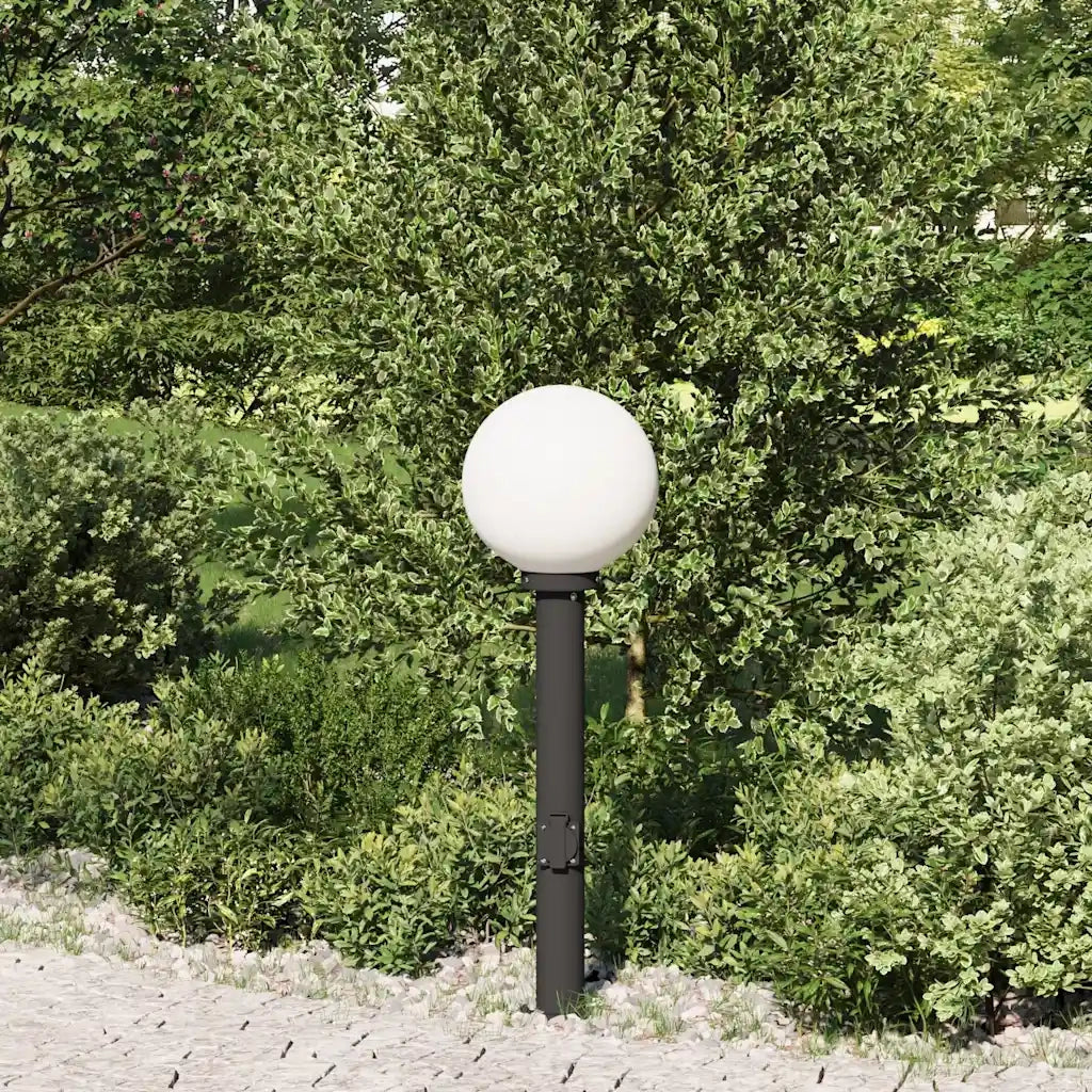 Lampada a paletto con presa elettrica 80 cm Nera IP44 4006119