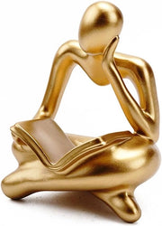Scultura di donna lettrice - arte moderna e astratta - figure decorative