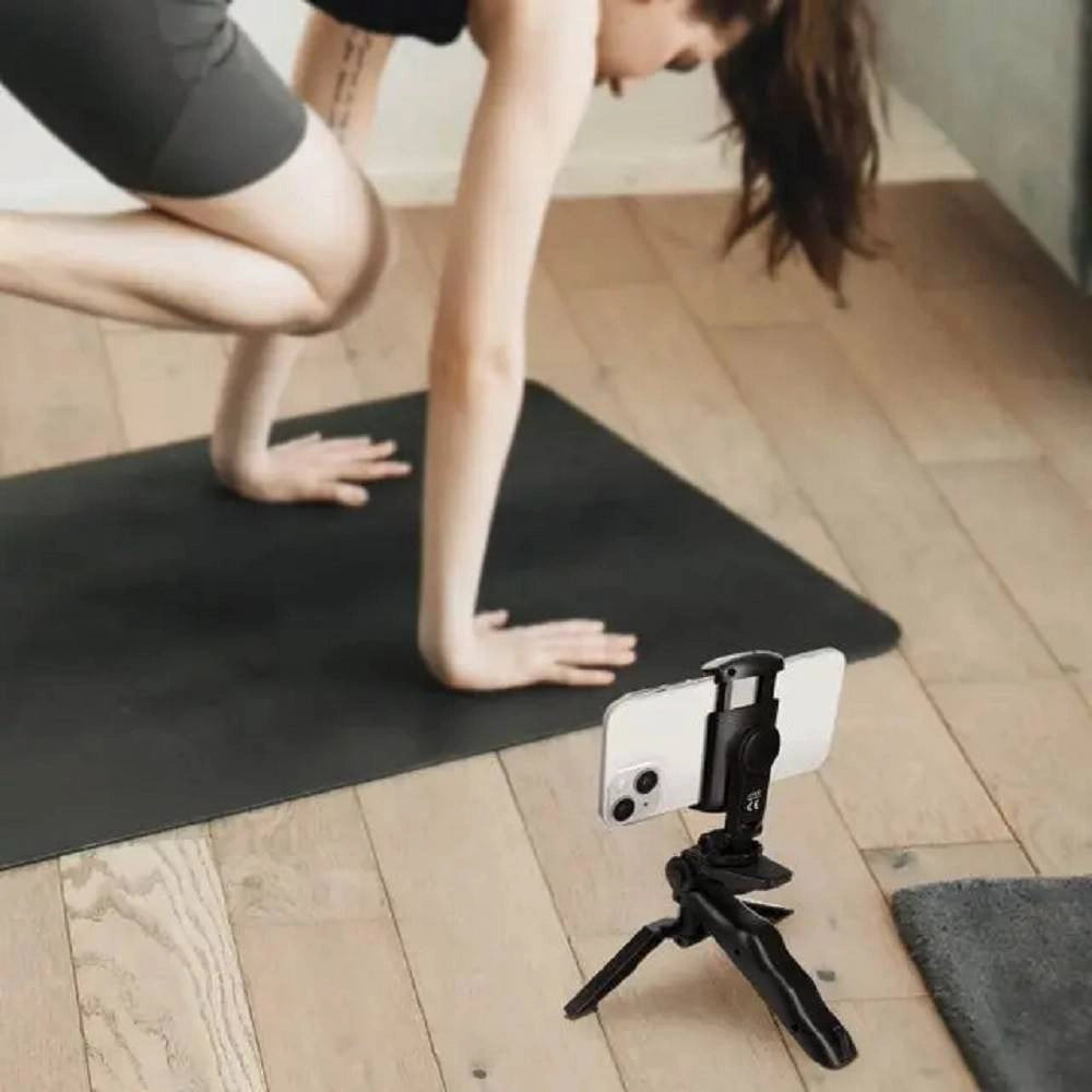 Trade Shop - Staffa Supporto Base Per Smartphone Rotante A 360° Con Staffe Triangolari Jt3832 -
