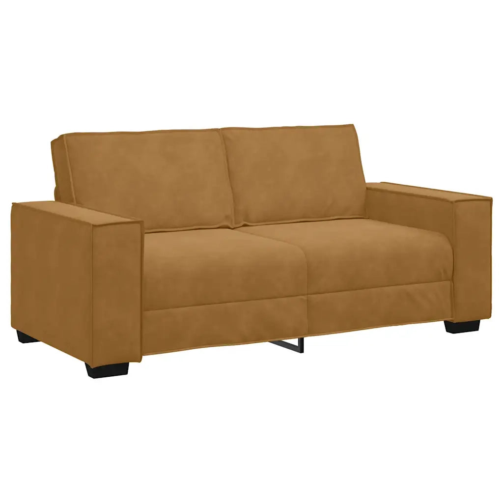 Divano a 2 Posti Marrone 180x78x84 cm in Velluto 4105027