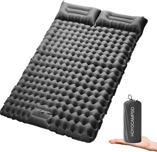 Matrice isomera per 2 persone, materasso per esterno isolante, ultraleggero, con compressore a pedale, spessore extra, 10 cm, gonfiabile