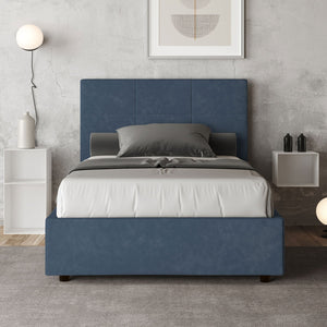Letto 1 Piazza e Mezzo 120x200 cm Senza Rete Mika Blu