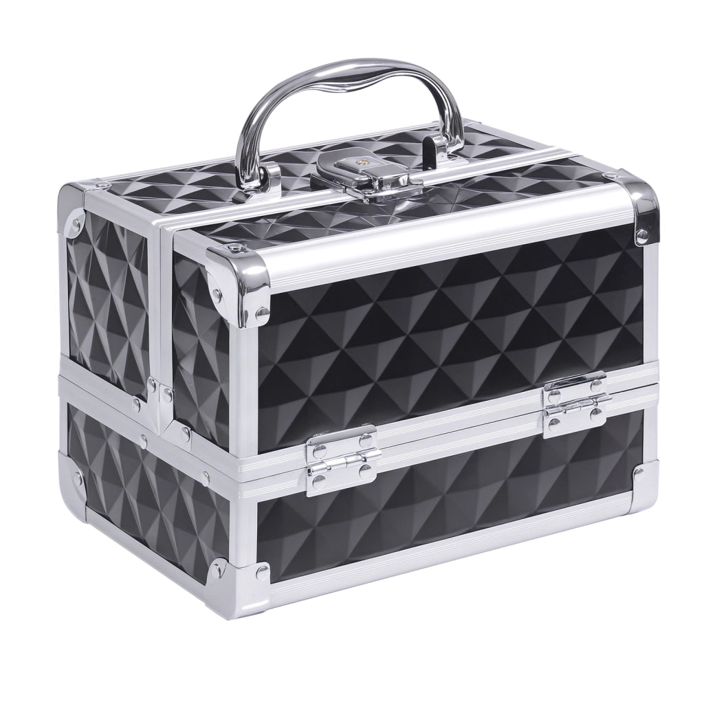 Cassettiera trucco con 3 cassetti e specchio ¨C zephmum ¨C nero 20x15x15 cm