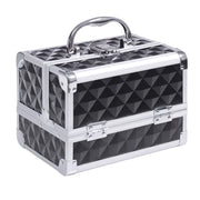 Cassettiera trucco con 3 cassetti e specchio ¨C zephmum ¨C nero 20x15x15 cm