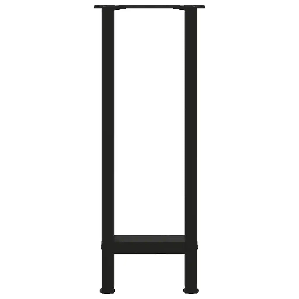 Gambe per Tavolo Consolle Nere 2 pz 38x(72-73) cm Acciaio 4013296