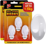 Set di 2 Hanger da Parete Self-Adesivi - Ganci Medio Grandi - Multifunzionali - Rimovibili Senza Danneggiare - Materiale PVC di Alta Qualità - Adatti a Muri, Legno, Vetro