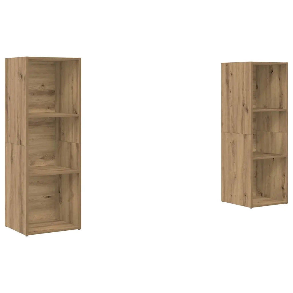 vidaXL Set mobile TV 2 pcs rovere artigianale 107 x 35 x 37 cm