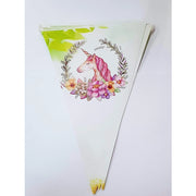 Trade Shop - Set 3pz Festoni Unicorno Fiori 12 Bandierine Ciascuno Addobbi Compleanno Festone -
