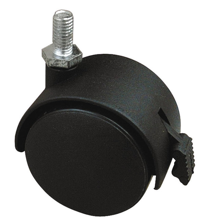 ruota girevole per mobili cuffia nylon+freno  mm. 50-perno m8x15 cod:ferx.vit19722