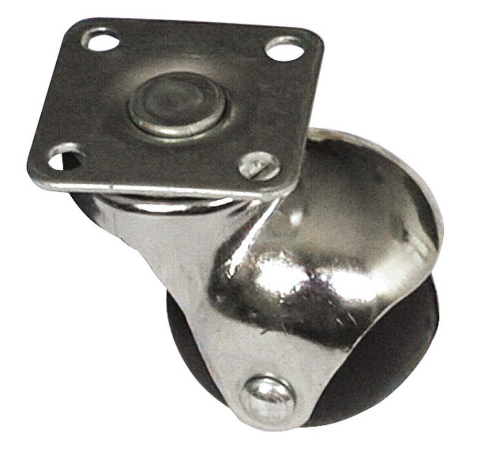 ruota girevole per mobili cuffia cromata  mm. 40-piastra mm. 38x38 cod:ferx.vit15739