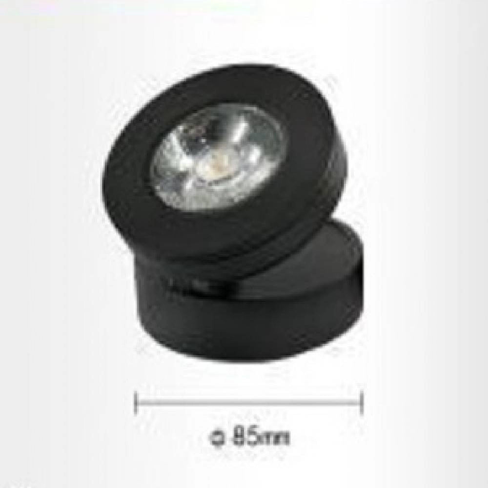 Trade Shop - Faretto Led A Superficie Orientabile 7watt Luce Naturale Fredda Ip20 Nero F-7w-n -