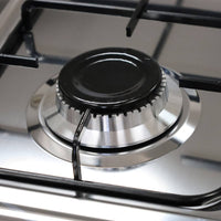 Marvin Fornello a Gas 4 Fuochi da Campeggio Piano Cottura con Supporto 2 Ripiani in Acciaio Cucina da Esterno Por Grigio