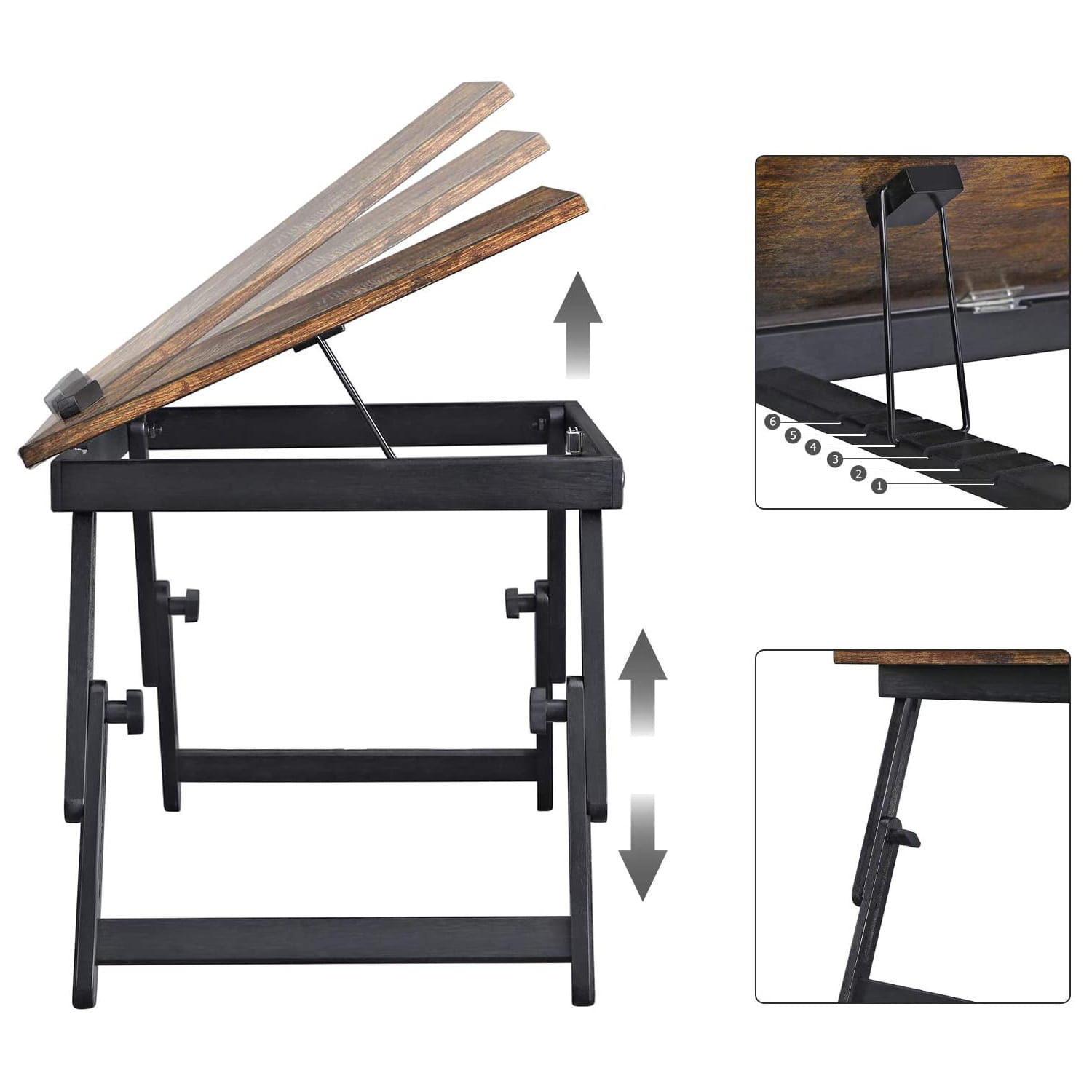 Tavolo rustico per laptop VALORA per lavoro e colazione - LLD104BY