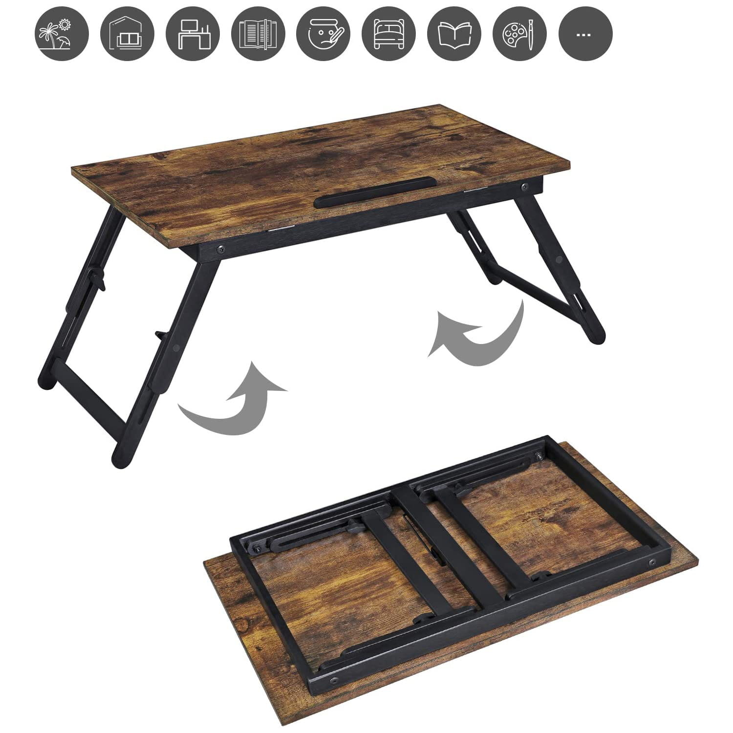 Tavolo rustico per laptop VALORA per lavoro e colazione - LLD104BY