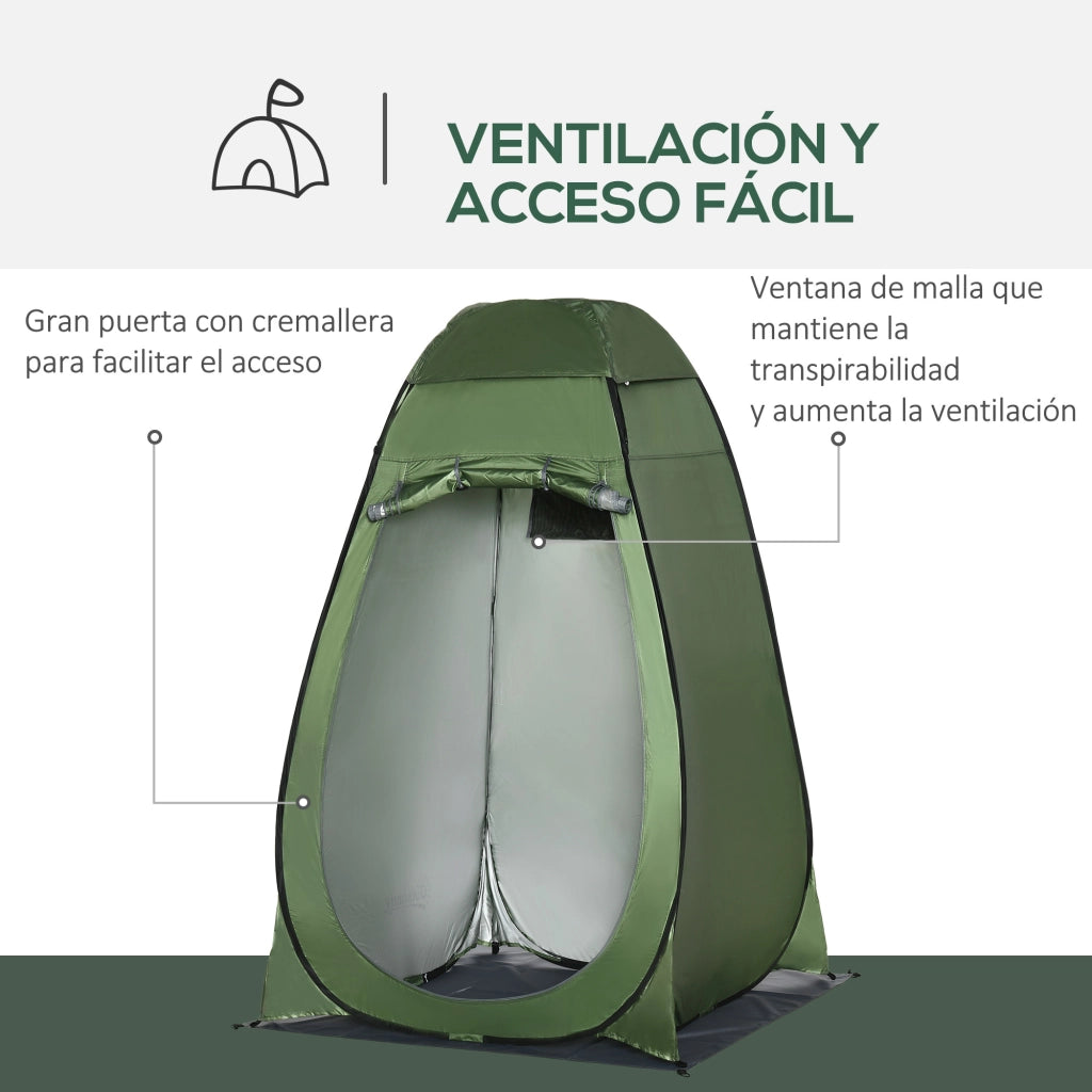 Tenda da doccia portatile per bagno ¨C zephmum ¨C verde oliva 126x124x189 cm