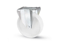 ruota fissa per carrelli nylon art.118bis/a mm.125-piastra mm.115x85 cod:ferx.vit15038