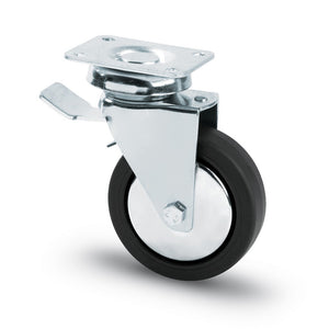 ruota girevole per mobili+freno art.154 bis mm.  60-piastra mm. 64x50 cod:ferx.vit13555