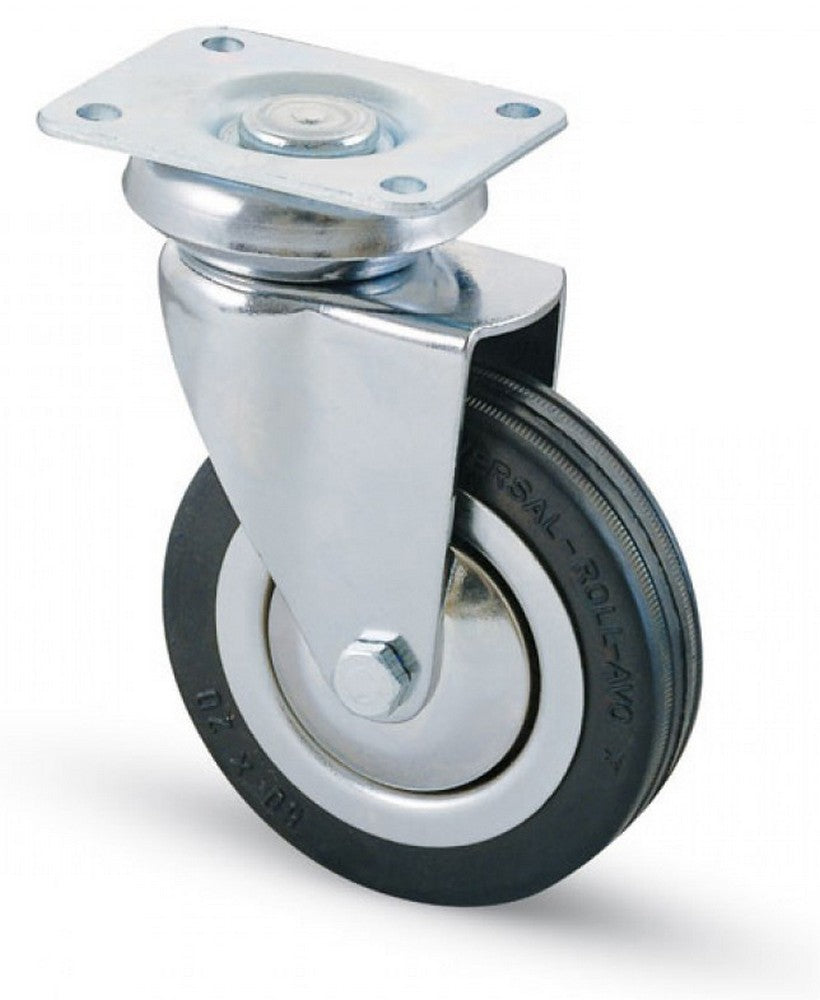 ruota girevole per mobili art.155 mm. 80-piastra mm. 64x50 cod:ferx.vit10780