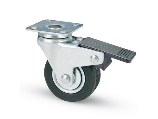 ruota girevole per mobili+freno art.160bis mm.40-piastra mm. 40x40 cod:ferx.vit41132