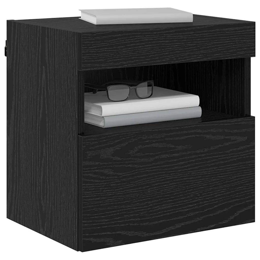 Mobile TV da parete-Mobile TV a Muro-Credenza TV Rovere Nero 40 x 30 x 40 cm