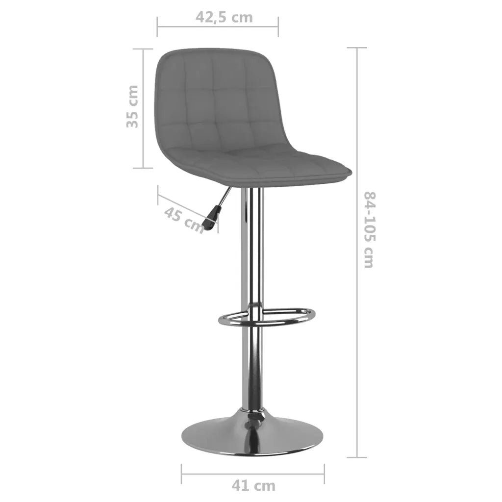 Sgabelli da Bar 2 pz Grigio Chiaro in Tessuto 333945