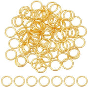 Anelli di Connettore a Springa per Gioielli in Acciaio Inossidabile - 80 pezzi - 18K Oro - Piccoli Anelli a Flessibilità per Creare Gioielli