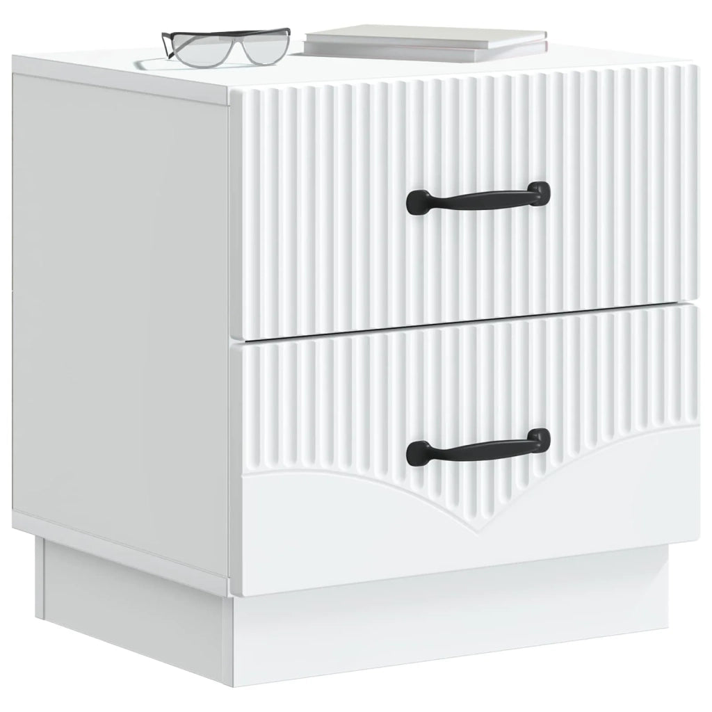 Armadio da Notte con cassetto 2 pcs Bianco 43 x 34,5 x 44,5 cm 895216