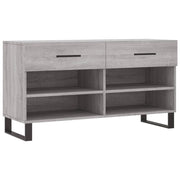 Panca portascarpe/stivali cassettiera scaffale mobiletto portaoggetti per ingresso legno Sonoma 102 x 35 x 55 cm legno ingegnerizzato grigio 02_0023002