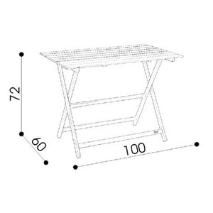 Tavolo pieghevole: Excelsior naturale cm 60x100