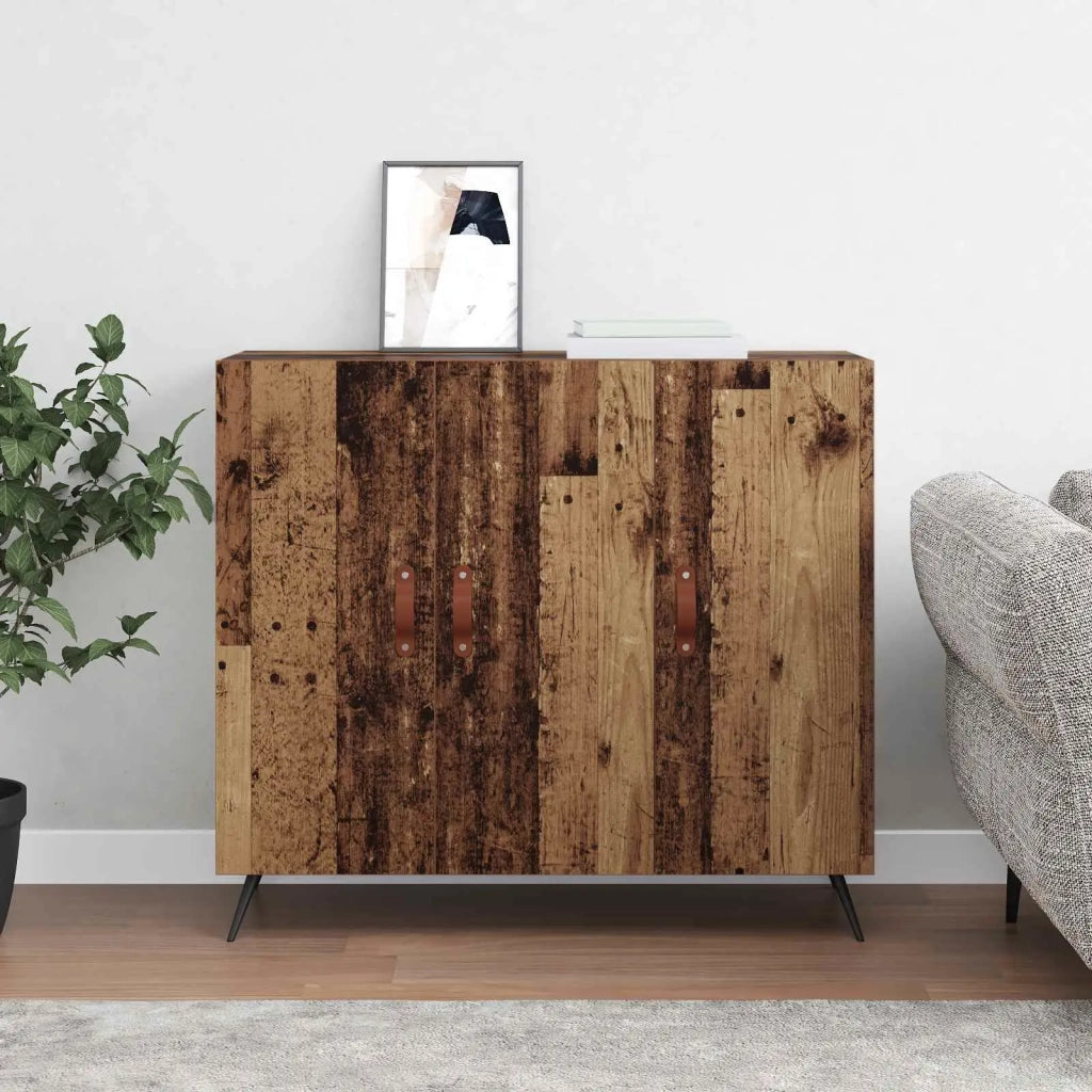 Credenza | Madia | Buffet da pranzo | Armadio da pranzo Legno vecchio 89,5 x 34 x 80 cm Legno multistrato