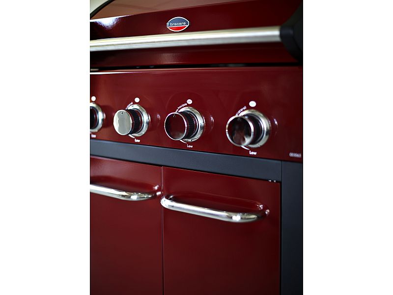 Barbecue a gas Generation Basic 4 bruciatori piani laterali pieghevoli - Rosso