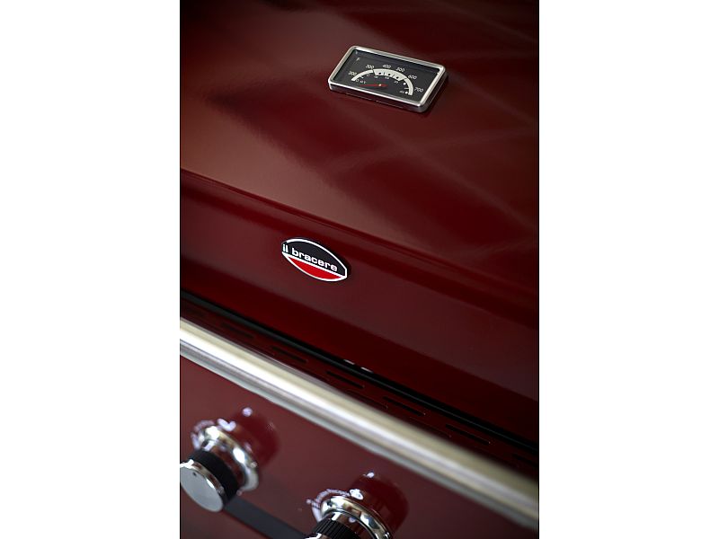 Barbecue a gas Generation Basic 4 bruciatori piani laterali pieghevoli - Rosso