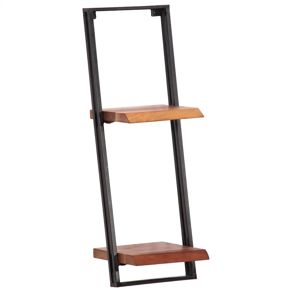 Mensole da Parete 5 pz in Legno Massello di Acacia 373633