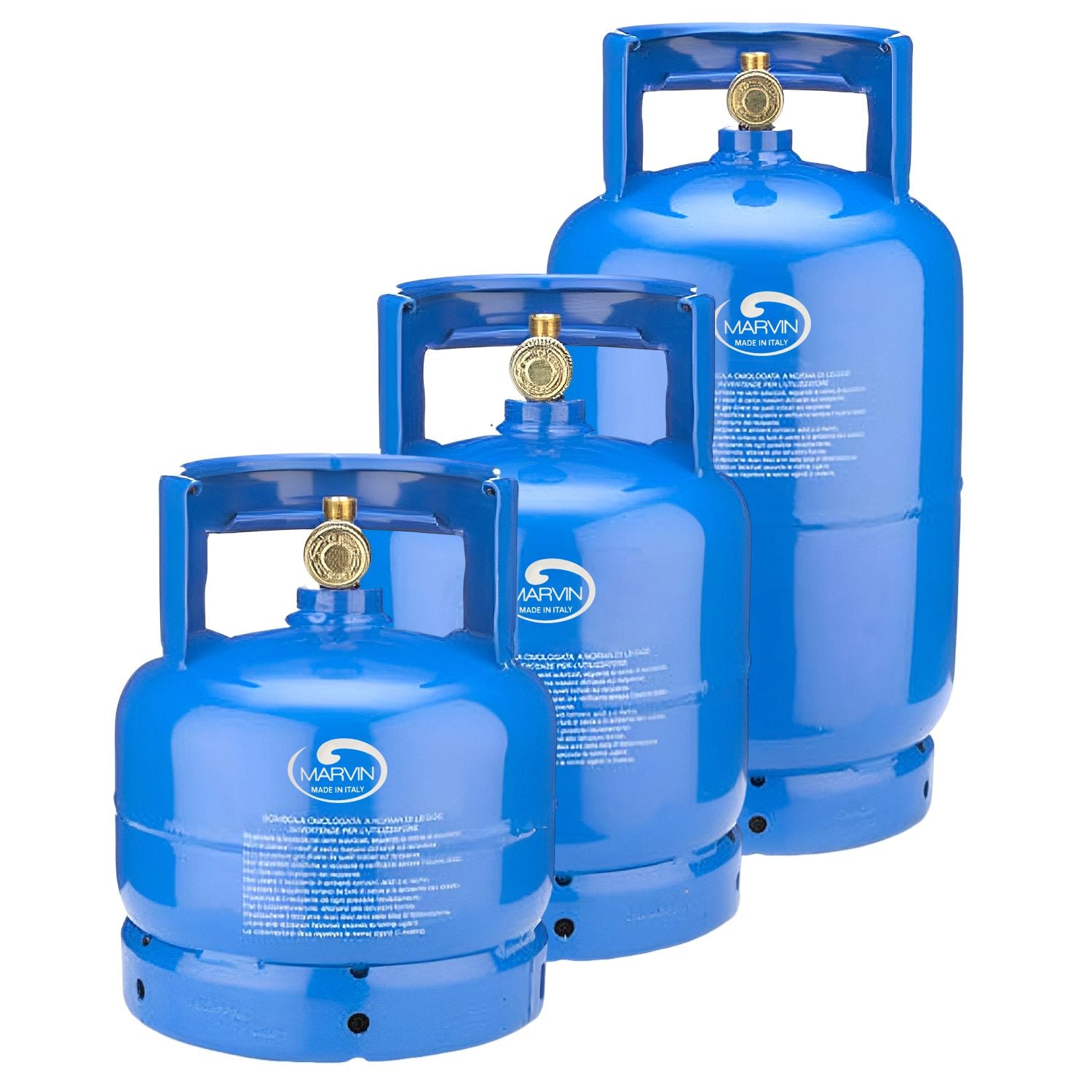 Marvin Bombola Gas Ricaricabile da Campeggio Vuota per Propano (UN1965) con Maniglia Alta Portatile Uscita R Bombola 3Kg