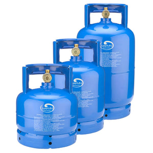 Marvin Bombola Gas Ricaricabile da Campeggio Vuota per Propano (UN1965) con Maniglia Alta Portatile Uscita R Bombola 3Kg