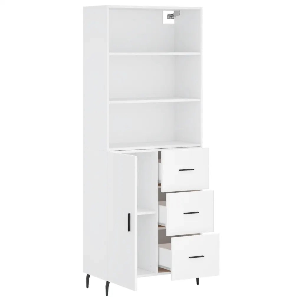 Credenza Bianca 69,5x34x180 cm in Legno Multistrato 3189461