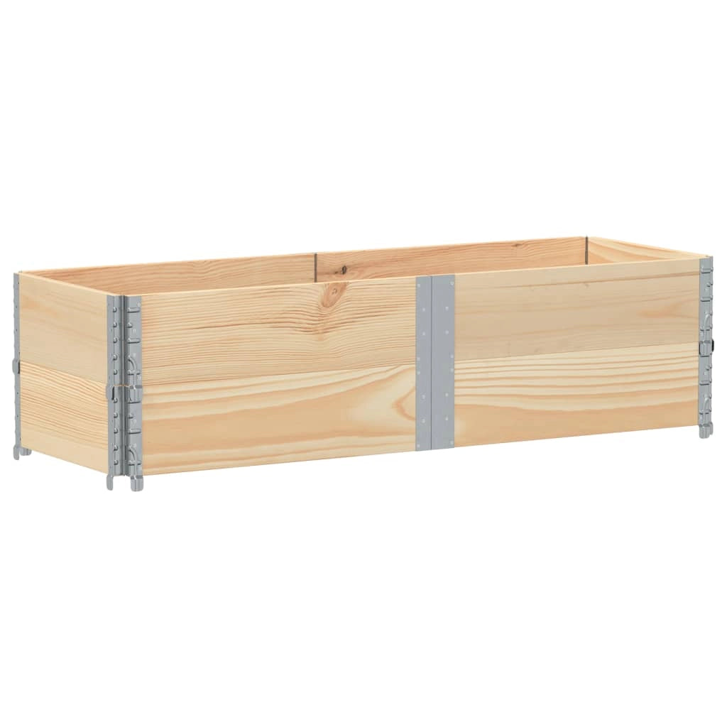 Vassoio per fioriera aiuola rialzata piante fiori terrazza giardino 150 x 50 cm legno massello di pino marrone 02_0037430