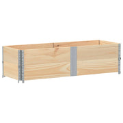 Vassoio per fioriera aiuola rialzata piante fiori terrazza giardino 150 x 50 cm legno massello di pino marrone 02_0037430