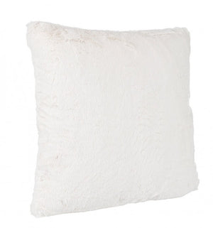 Cuscino in Peluche Bianco Moderno da Interno 45x45 - STEWART