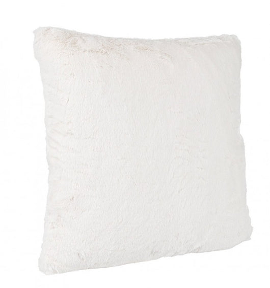 Cuscino in Peluche Bianco Moderno da Interno 45x45 - STEWART