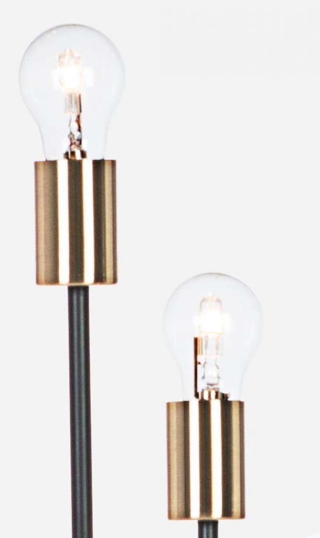 Lampada da Terra Metallo Nero Moderna da Interno H155 - NABIL