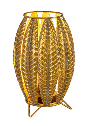 Lampada da Tavolo Metallo Giallo Boho da Interno - TAREK Dimensione: D 16, Colore: Giallo