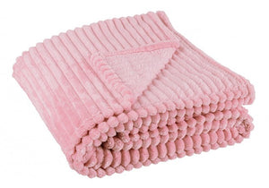 Plaid Matrimoniale in Pile Verde Moderno 150x200 - NIKO Colore: Rosa