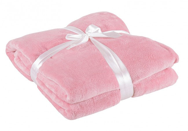 Plaid in Ecopelliccia Rosa da Interno - ANDRE Colore: Rosa, Dimensione: 150x200