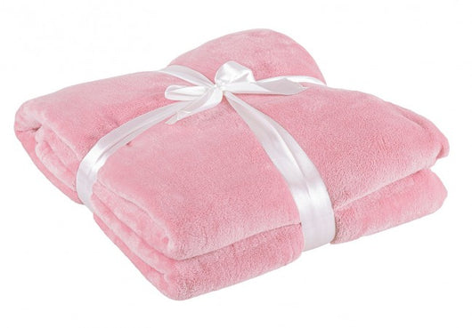Plaid in Ecopelliccia Rosa da Interno - ANDRE Colore: Rosa, Dimensione: 150x200